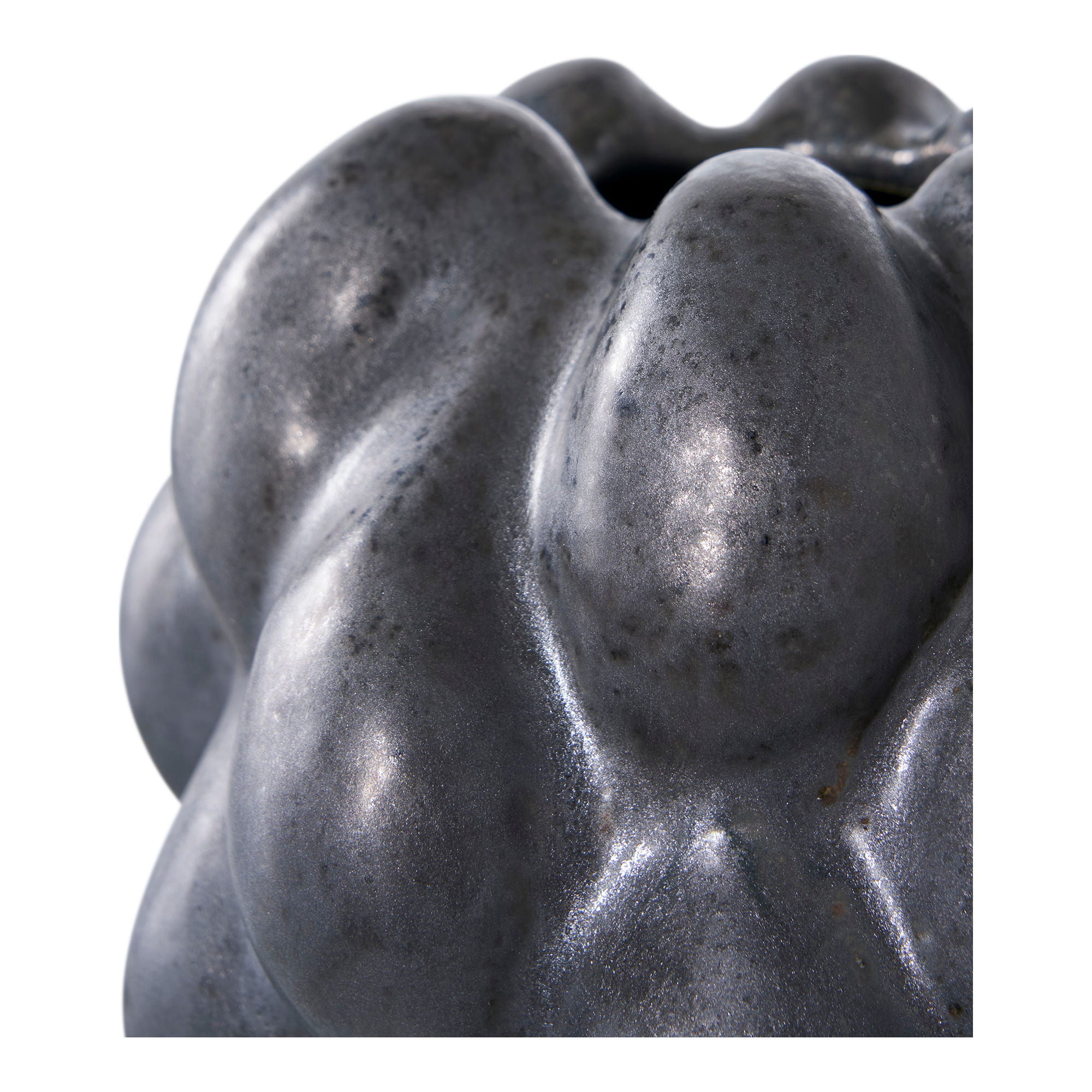 Vase “Soma” – Keramik, schwarz, 14 × 15 × 19 cm